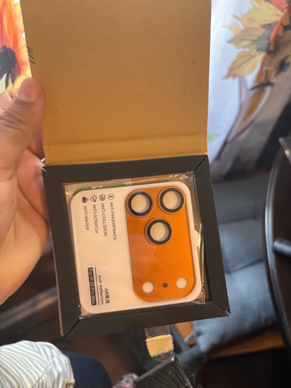Orange Camera Lens Protector Cover for Cell Phone